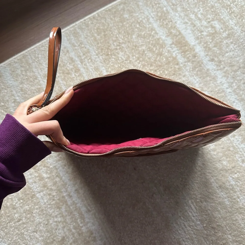 Elegant Brown Quilted Women's Bag